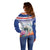 Cape Verde Manatee Off Shoulder Sweater Coral Reef With Flag Style - Wonder Print Shop