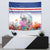 Cape Verde Manatee Tapestry Coral Reef With Flag Style