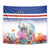 Cape Verde Manatee Tapestry Coral Reef With Flag Style