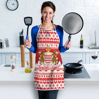 Monaco Christmas Apron Joyeux Noel Coat Of Arms - Wonder Print Shop
