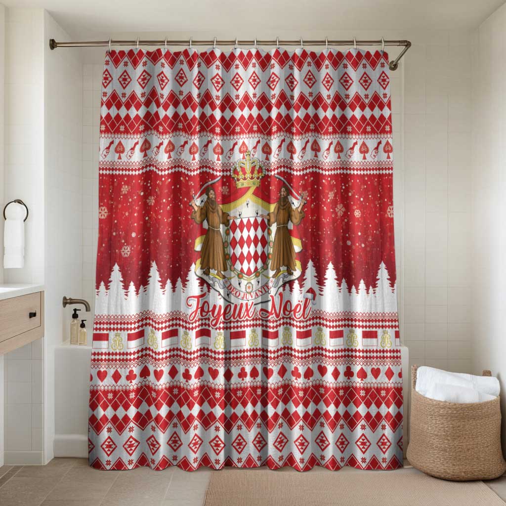 Monaco Christmas Bathroom Set Joyeux Noel Coat Of Arms - Wonder Print Shop