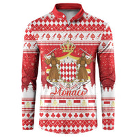 Monaco Christmas Button Sweatshirt Joyeux Noel Coat Of Arms - Wonder Print Shop