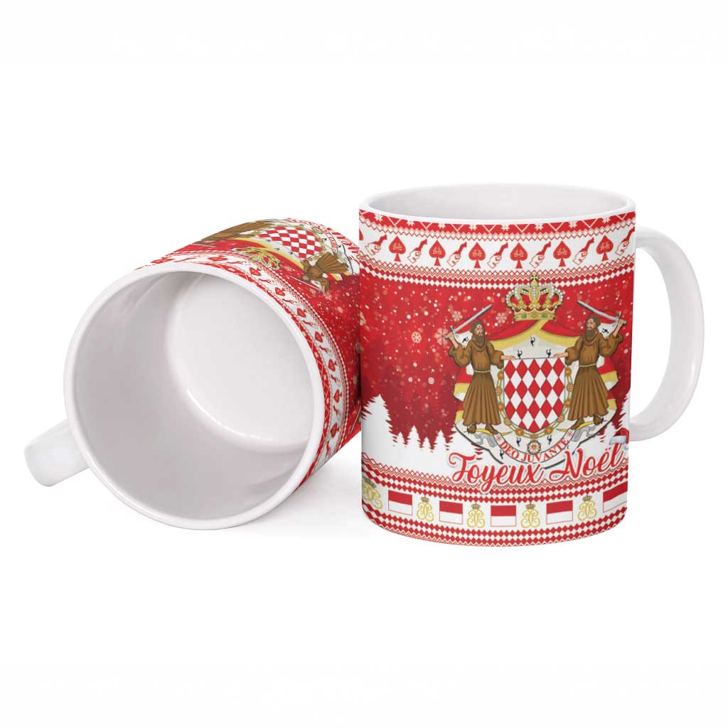 Monaco Christmas Ceramic Mug Joyeux Noel Coat Of Arms - Wonder Print Shop