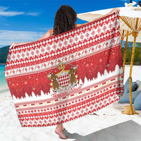 Monaco Christmas Sarong Joyeux Noel Coat Of Arms - Wonder Print Shop