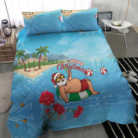 Monaco Christmas Bedding Set Swimming Santa Claus - Wonder Print Shop
