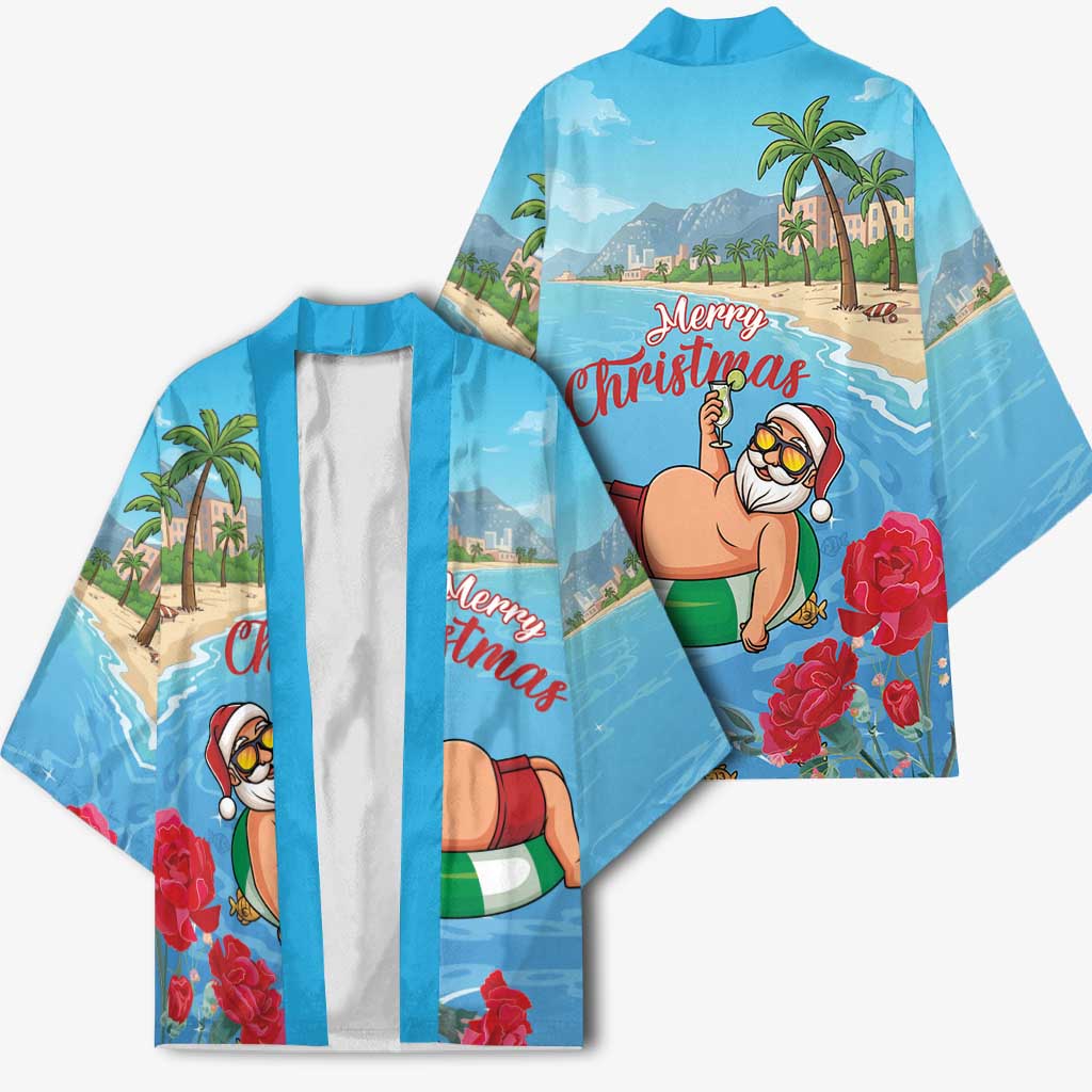 Monaco Christmas Kimono Swimming Santa Claus - Wonder Print Shop