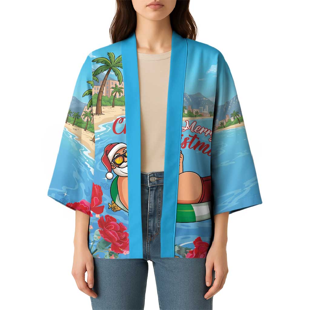 Monaco Christmas Kimono Swimming Santa Claus - Wonder Print Shop