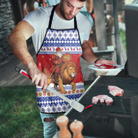 Armenia Christmas Apron Santa Riding Lion - Wonder Print Shop
