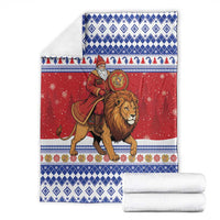 Armenia Christmas Blanket Santa Riding Lion - Wonder Print Shop
