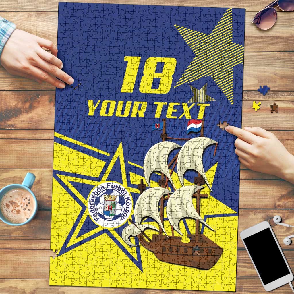 Curacao Football Pride Custom Puzzle La Familia Azul Go Champions - Wonder Print Shop