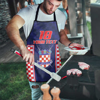 Custom Croatia Football Apron Hrvatska Chessboard Heritage - Wonder Print Shop