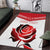 Custom England Rugby Area Rug Red Rose Sporty Style - Wonder Print Shop