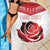 Custom England Rugby Beach Blanket Red Rose Sporty Style - Wonder Print Shop