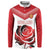 Custom England Rugby Button Sweatshirt Red Rose Sporty Style - Wonder Print Shop