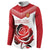 Custom England Rugby Button Sweatshirt Red Rose Sporty Style - Wonder Print Shop