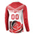 Custom England Rugby Button Sweatshirt Red Rose Sporty Style - Wonder Print Shop