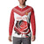 Custom England Rugby Button Sweatshirt Red Rose Sporty Style - Wonder Print Shop