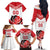 Custom England Rugby Family Matching Off The Shoulder Long Sleeve Dress and Hawaiian Shirt Red Rose Sporty Style - Wonder Print Shop