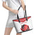 Custom England Rugby Leather Tote Bag Red Rose Sporty Style - Wonder Print Shop