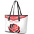 Custom England Rugby Leather Tote Bag Red Rose Sporty Style - Wonder Print Shop