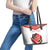 Custom England Rugby Leather Tote Bag Red Rose Sporty Style - Wonder Print Shop