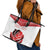 Custom England Rugby Leather Tote Bag Red Rose Sporty Style - Wonder Print Shop