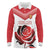 Custom England Rugby Long Sleeve Polo Shirt Red Rose Sporty Style - Wonder Print Shop