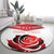 Custom England Rugby Round Carpet Red Rose Sporty Style