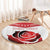 Custom England Rugby Round Carpet Red Rose Sporty Style