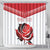 Custom England Rugby Shower Curtain Red Rose Sporty Style