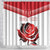 Custom England Rugby Shower Curtain Red Rose Sporty Style