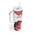 Custom England Rugby Tumbler With Handle Red Rose Sporty Style