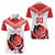 Custom England Rugby Women Polo Shirt Red Rose Sporty Style