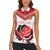 Custom England Rugby Women Sleeveless Polo Shirt Red Rose Sporty Style