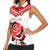 Custom England Rugby Women Sleeveless Polo Shirt Red Rose Sporty Style