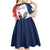 Personalized France Kid Short Sleeve Dress French Rooster With Eiffel Tower - Wonder Print Shop