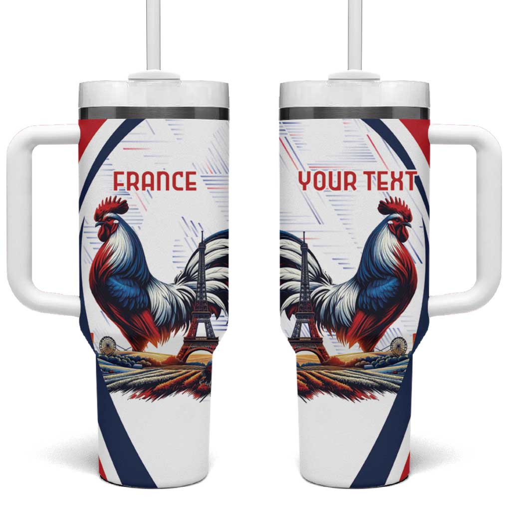 Personalized French Tumbler With Handle Rooster With Eiffel Tower - Wonder Print Shop