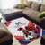 Custom French Football Area Rug France Rooster Mascot Come On Champions - Wonder Print Shop