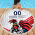 Custom French Football Beach Blanket France Rooster Mascot Come On Champions - Wonder Print Shop