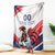 Custom French Football Blanket France Rooster Mascot Come On Champions