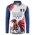 Custom French Football Button Sweatshirt France Rooster Mascot Come On Champions - Wonder Print Shop