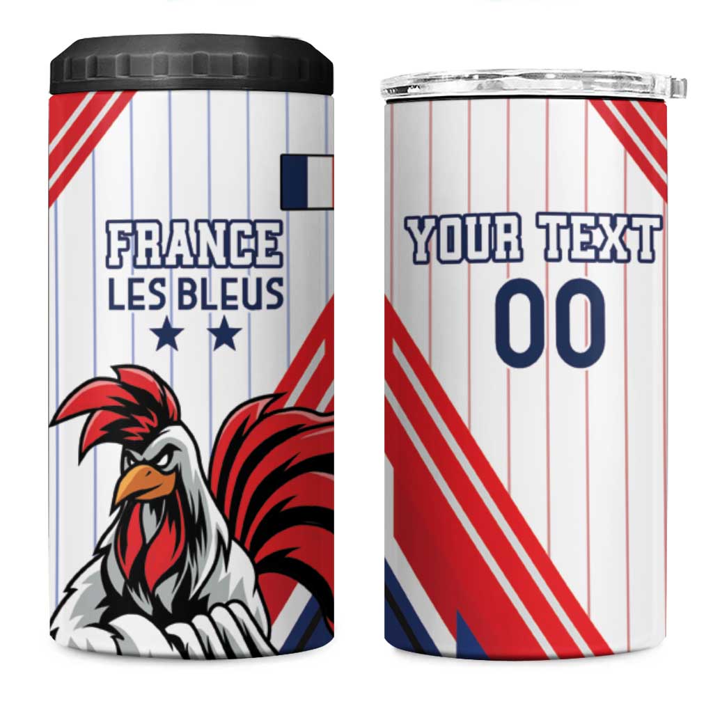 Custom French Football 4 in 1 Can Cooler Tumbler Rooster Mascot Come On Champions - Wonder Print Shop