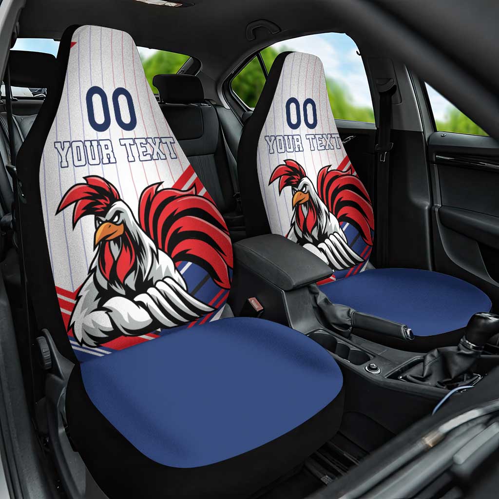 Custom French Football Car Seat Cover France Rooster Mascot Come On Champions - Wonder Print Shop