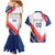 Custom French Football Couples Matching Mermaid Dress and Hawaiian Shirt France Rooster Mascot Come On Champions - Wonder Print Shop