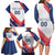 Custom French Football Family Matching Long Sleeve Bodycon Dress and Hawaiian Shirt France Rooster Mascot Come On Champions - Wonder Print Shop