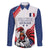 Custom French Football Family Matching Long Sleeve Bodycon Dress and Hawaiian Shirt France Rooster Mascot Come On Champions - Wonder Print Shop