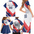 Custom French Football Family Matching Short Sleeve Bodycon Dress and Hawaiian Shirt France Rooster Mascot Come On Champions - Wonder Print Shop