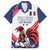 Custom French Football Family Matching Short Sleeve Bodycon Dress and Hawaiian Shirt France Rooster Mascot Come On Champions - Wonder Print Shop