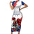 Custom French Football Family Matching Short Sleeve Bodycon Dress and Hawaiian Shirt France Rooster Mascot Come On Champions - Wonder Print Shop