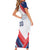 Custom French Football Family Matching Short Sleeve Bodycon Dress and Hawaiian Shirt France Rooster Mascot Come On Champions - Wonder Print Shop